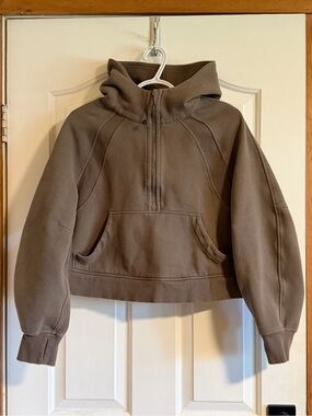 Lululemon Scuba Oversized Half-Zip Hoodie in Taupe